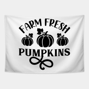 Farm Fresh Pumpkins Simple Lettering Tapestry