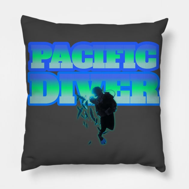 Scuba diving t-shirt designs Pillow by Coreoceanart
