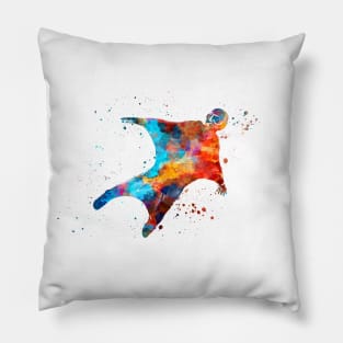 Man with wings in watercolor Pillow