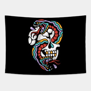 Skull and snake Tapestry