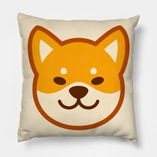 Gold Shiba: Eyes open smile Pillow