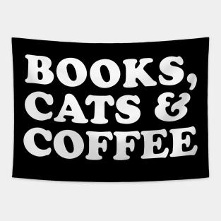 Books, Cats & Coffee Lover Tapestry