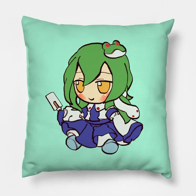 Mudwizard draws sanae kochiya fumo plush / touhou memes Pillow by mudwizard