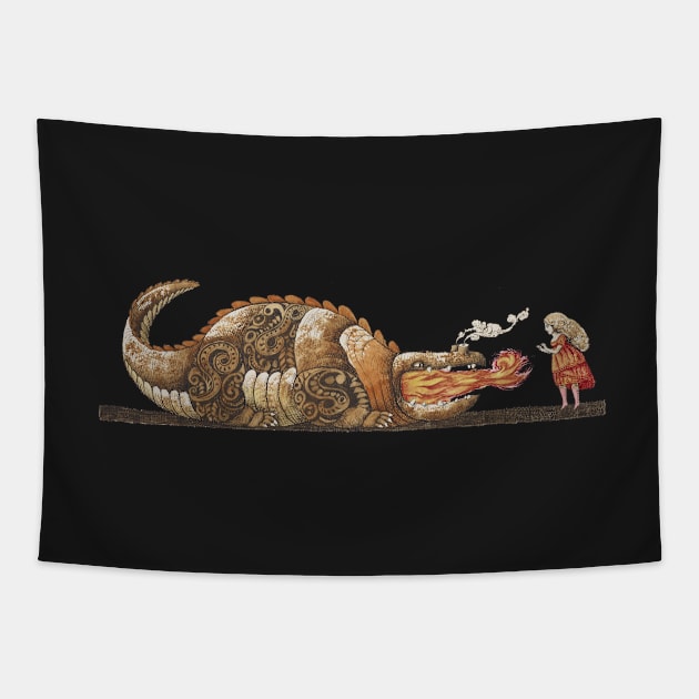 The Princess and The Dragon Tapestry by FrisoHenstra