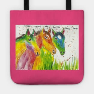 Colourful Horses, "Three Heads are better than one!" Tote