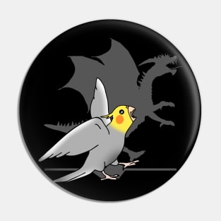 Cockatiel Dragon Shadow Pin