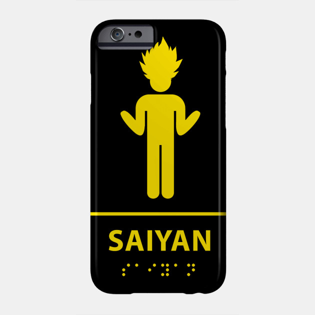 Male Super Saiyan Yellow Bathroom Sign Stick Figure Bathroom Sign Phone Case Teepublic