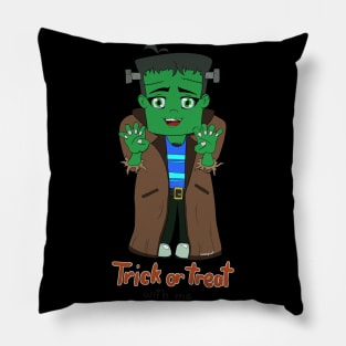 Halloween Spoopy Frankenstein trick or treat Pillow