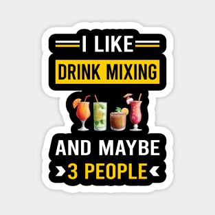 3 People Drink Mixing Mixologist Mixology Cocktail Bartending Bartender Magnet