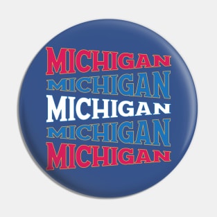 NATIONAL TEXT ART USA MICHIGAN Pin