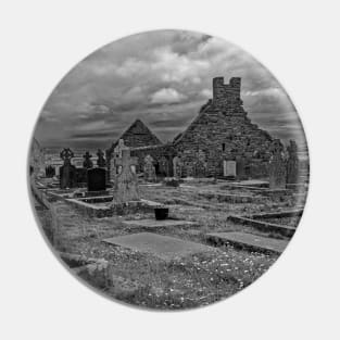 The Ruins of St John's Church, Ireland - BW Pin