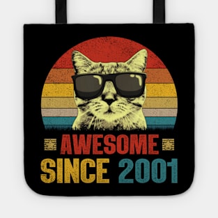 Awesome Since 2001 23rd Birthday Gifts Cat Lover Tote