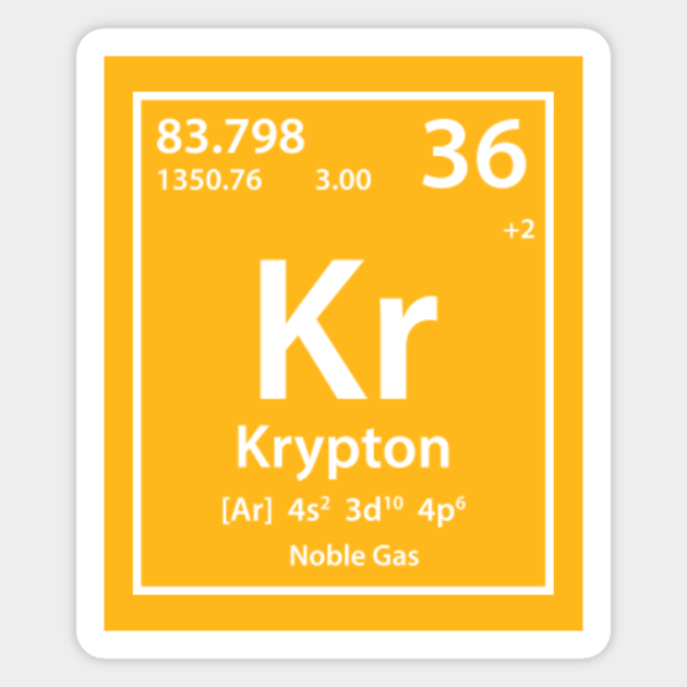 Krypton Element White Krypton Element Magnet Teepublic