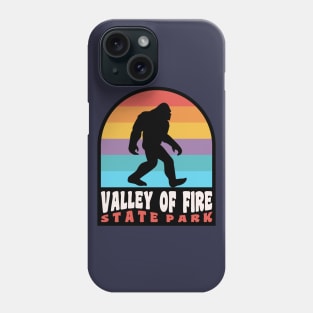 Valley of Fire State Park Bigfoot Sasquatch Retro Sunset Phone Case