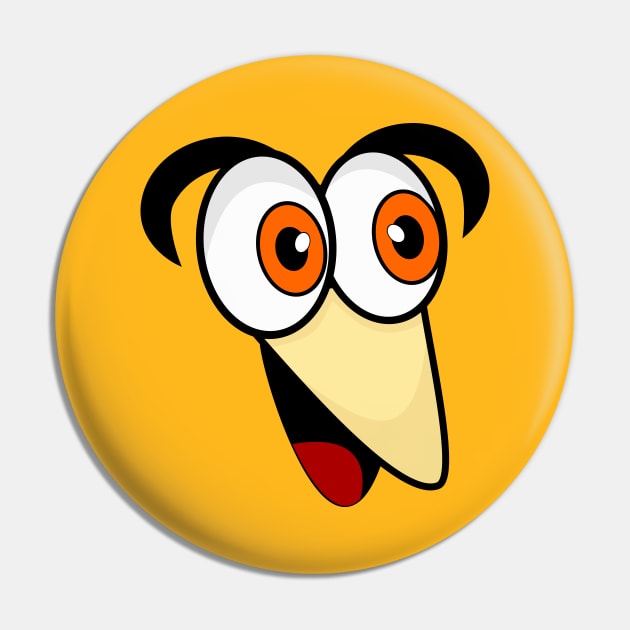 Scared Funny Face Cartoon Emoji - Funny Face - Pin