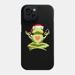 Santa Christmas Holiday Frog Meditating Phone Case