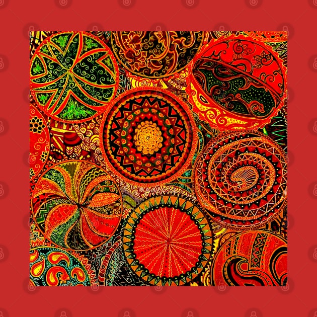 Red mandala by The artist of light in the darkness 