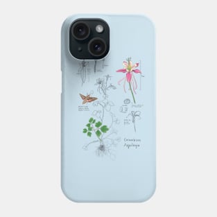 Columbine Botanical -blue Phone Case