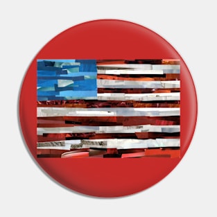 American Flag Collage Pin