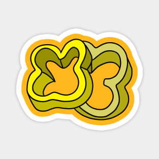 Yellow Bell Pepper Slices Magnet