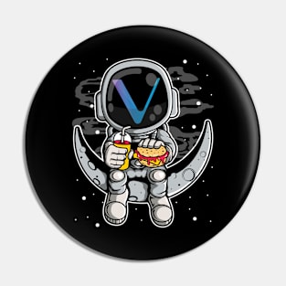 Astronaut Fastfood Vechain Crypto VET Coin To The Moon Token Cryptocurrency Wallet Birthday Gift For Men Women Kids Pin