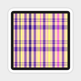 Vaorwave Aesthetic Catriona 1 Hand Drawn Textured Plaid Pattern Magnet
