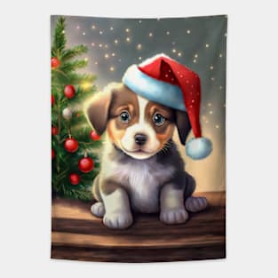 Christmas Puppy Tapestry