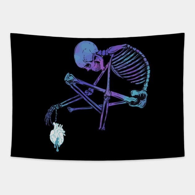 Galaxy skeleton Tapestry by ZethTheReaper