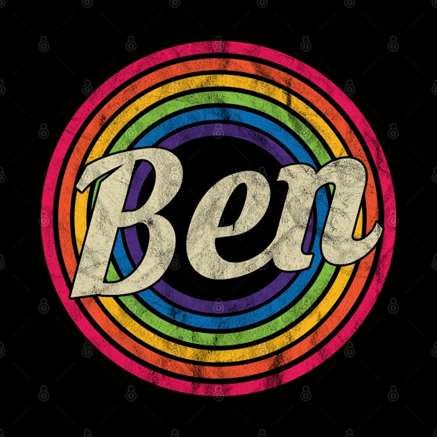 Ben - Retro Rainbow Faded-Style by MaydenArt