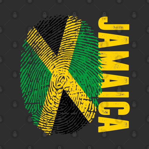 Jamaica Flag Fingerprint My Story DNA Jamaican by Your Culture & Merch