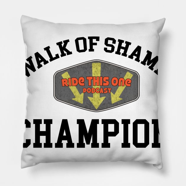 Walk of Shame Champion - light colors Pillow by RideThisOne