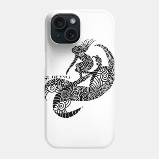 Girl surfing Phone Case