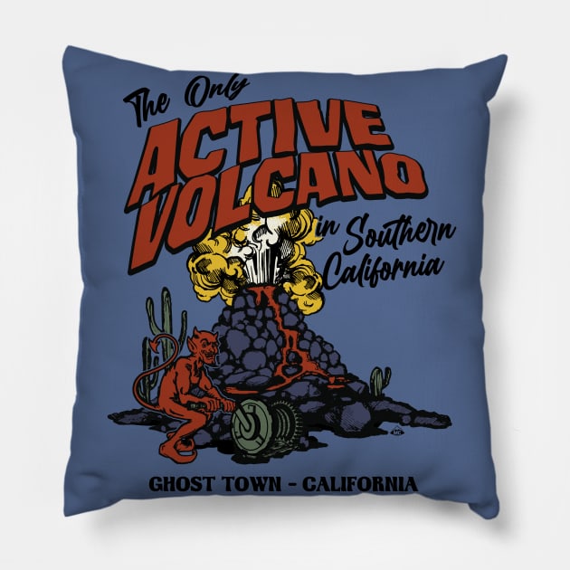 Devil Volcano Pillow by SkprNck