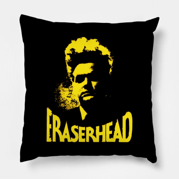 eraserhead 70s movie yellow design Pillow by hot_issue