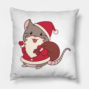 Santa rat Pillow