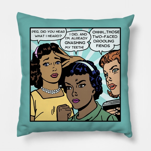 Comic Women Are Angry Pillow by Slightly Unhinged