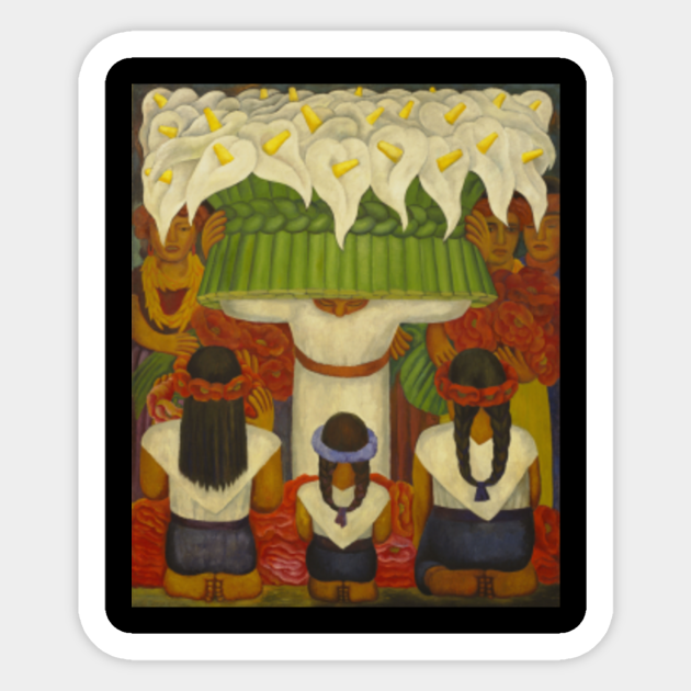Diego Rivera Flower Festival Feast Of Santa Anita Diego Rivera Sticker Teepublic