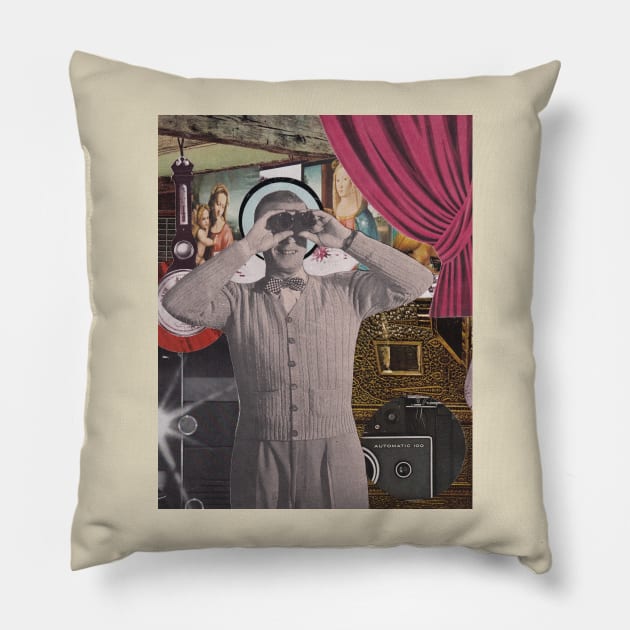 The Voyeur Pillow by PDX Collage