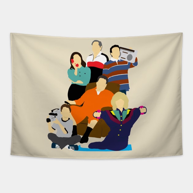 The Goldbergs - Minimalist Tapestry by TheAnchovyman