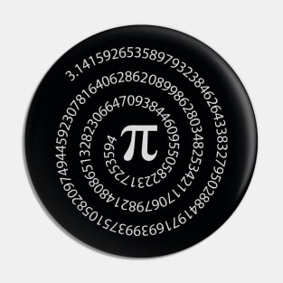 Pi Symbol Surrounded By Its Value In A Radial Pattern Pin