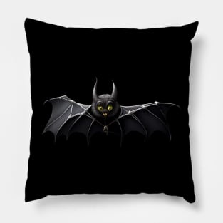 Bat with spider cute Halloween design Pillow