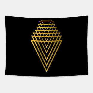 Cool golden Geometry design Tapestry