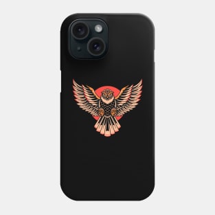 graceful owl tattoo Phone Case