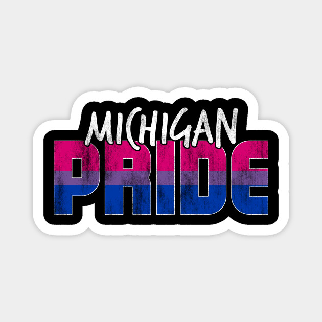 Michigan Pride Bisexual Flag Mi Magnes Teepublic Pl