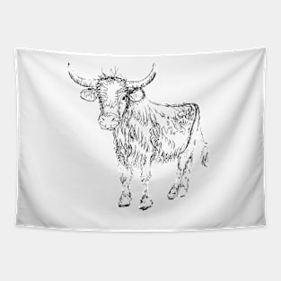 Cute bull Tapestry