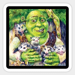 shrek face Sticker for Sale by sineadbarnes20