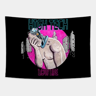 High Tech Low Life Cyborg Cyberpunk Tapestry