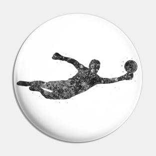 Goalkeeper black and white Pin