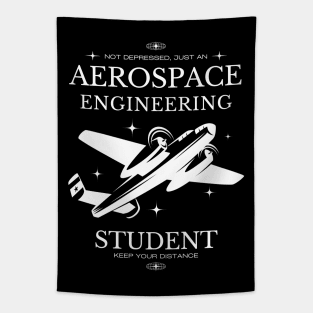 Aerospace Engineering - Black Version - Engineers Tapestry