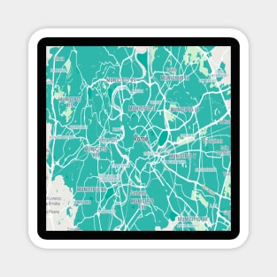 Rome light blue map Magnet